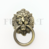 Мебельная ручка "лев" с кольцом LS-2002-65*40