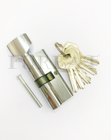 Цилиндровый механизм, ключ-вертушка-N605FB ХРОМ