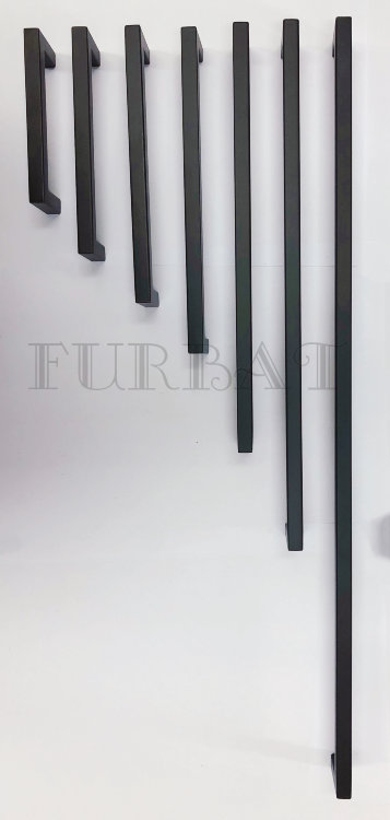 Мебельная ручка (квадратная труба) чёрный арт. 2307-10