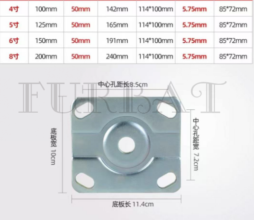 Колесо поворотное на площадке с тормозом арт. W11-SC