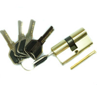 Цилиндровый механизм ключ-ключ арт. A605k золоченная